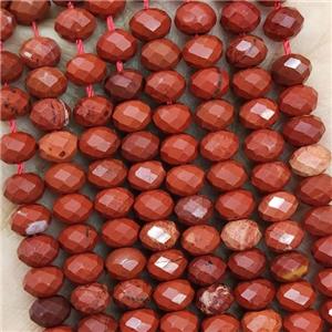 Natural Red Jasper Beads Faceted Rondelle, approx 4.7-5.5mm