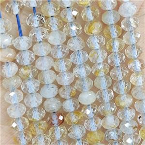 Natural Topaz Beads Yellow Faceted Rondelle, approx 4.7-5.5mm