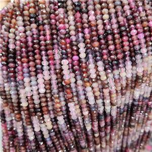 Natural Corundum Beads Multicolor Faceted Rondelle, approx 4.7-5.5mm
