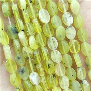 Korean Jadeite Oval Beads Olive, approx 4-6mm