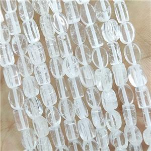 Clear Quartz Oval Beads, approx 4-6mm