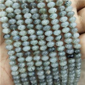 Natural Labradorite Beads Smooth Rondelle, approx 6mm