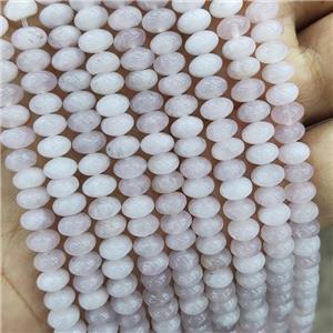 Natural Rose Quartz Beads Smooth Rondelle, approx 6mm