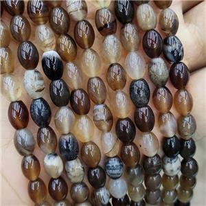 Coffee Agate Rice Beads, approx 6-8mm
