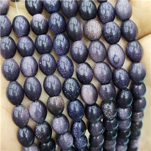 Purple Sandstone Rice Beads, approx 8-10mm