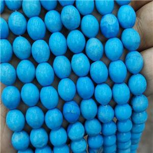 Howlite Turquoise Rice Beads Blue Dye, approx 8-10mm