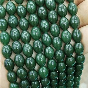 Chinese Taiwan Jadeite Rice Beads Green Dye, approx 8-10mm