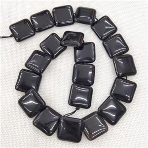 Natural Onyx Beads Black Square, approx 20mm