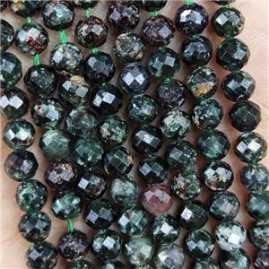 Natural Green Charoite Beads Faceted Round, approx 4.7-5.5mm