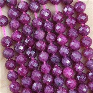 Natural Ruby Beads Faceted Round, approx 4.7-5.5mm
