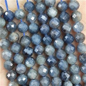 Natural Sapphire Beads Blue Faceted Round, approx 4.7-5.5mm
