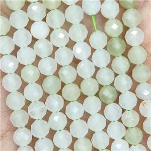 New Mountain Jade Beads Green Faceted Round, approx 4.7-5.5mm