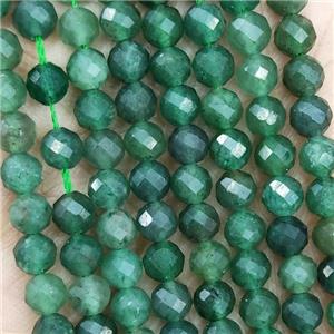Green Aventurine Beads Faceted Round, approx 4.7-5.5mm