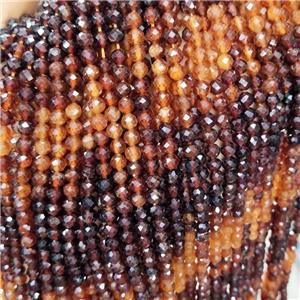 Natural Garnet Beads Multicolor Faceted Round, approx 4.7-5.5mm