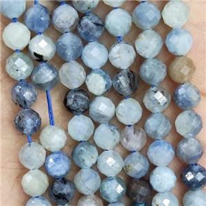 Natural Blue Kyanite Beads C-Grade Faceted Round, approx 5.6-6mm