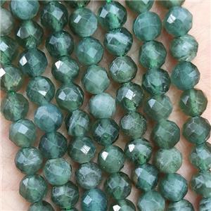 Natural Green Apatite Beads Faceted Round, approx 5.6-6mm