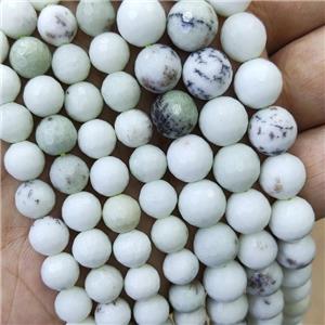 Natural White Chohua Jasper Beads Faceted Round, approx 6mm dia