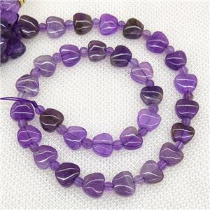 Natural Amethyst Apple Beads Purple, approx 10mm