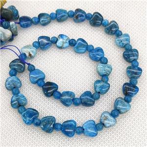 Natural Blue Apatite Beads Apple, approx 10mm