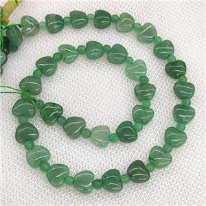 Natural Green Aventurine Apple Beads, approx 10mm
