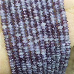 Natural Lilac Jasper Beads Smooth Rondelle, approx 2x4mm