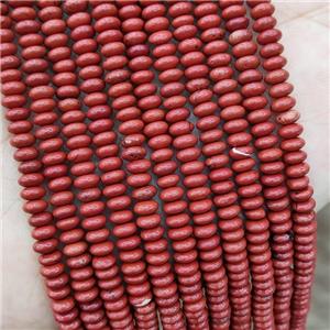 Natural Red Jasper Beads Smooth Rondelle, approx 2x4mm