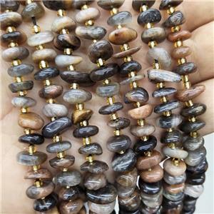 Natural Black Sunstone Beads Spacer Freeform Chips, approx 9-12mm