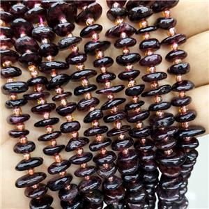 Natural Garnet Spacer Beads Freeform Chips, approx 9-12mm
