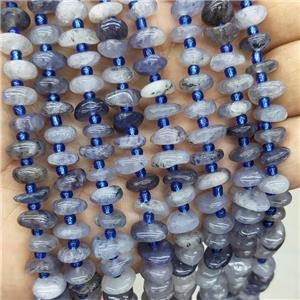 Natural Iolite Spacer Beads InkBlue Freeform Chips, approx 9-12mm