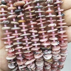 Natural Argentina Rhodochrosite Spacer Beads Pink Freeform Chips, approx 9-12mm