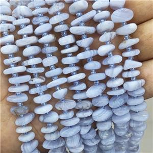 Natural Blue Lace Agate Spacer Beads Freeform Chips, approx 9-12mm