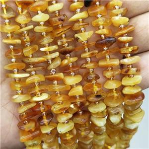 Natural Amber Spacer Beads Golden Freeform Chips, approx 9-12mm