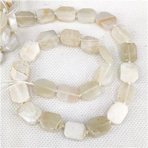 Natural White Moonstone Rectangle Beads, approx 10-15mm