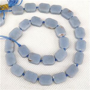 Natural Blue Angelite Rectangle Beads, approx 10-15mm