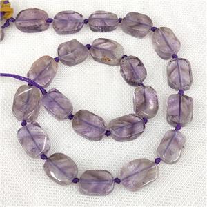 Purple Amethyst Rectangle Beads, approx 10-15mm