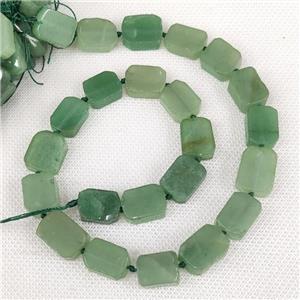 Natural Green Aventurine Rectangle Beads, approx 10-15mm
