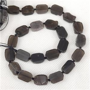Smoky Quartz Rectangle Beads, approx 10-15mm