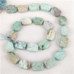Natural Turquoise Rectangle Beads Green, approx 10-15mm