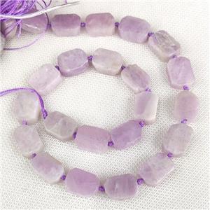 Natural Kunzite Rectangle Beads, approx 10-15mm
