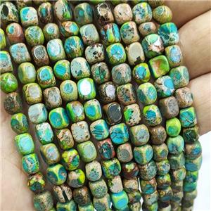 Green Imperial Jasper Beads Freeform, approx 5-7mm