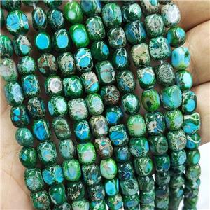 Teal Imperial Jasper Beads Freeform, approx 5-7mm