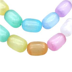 Selenite Beads Barrel Mixed Color, approx 8-12mm