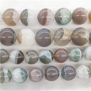 Agate Druzy Beads Gray Smooth Round, approx 18mm dia