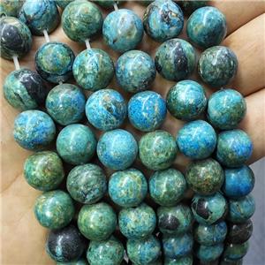 Natural Variscite Beads Blue Smooth Round, approx 12mm