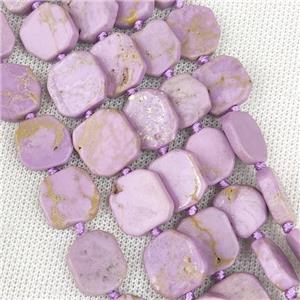 Natural Purple Phosphosiderite Beads Hexagon, approx 14-16mm