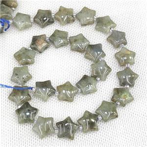 Natural Labradorite Beads Star, approx 15mm