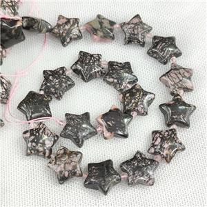 Natural Chinese Rhodonite Star Beads, approx 20mm