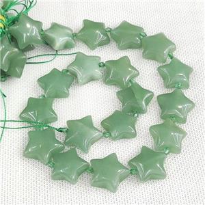 Natural Green Aventurine Star Beads, approx 20mm
