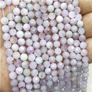 Natural Kunzite Beads Faceted Round, approx 5mm