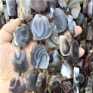 Natural Botswana Agate Slice Beads Freeform, approx 30-45mm